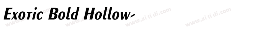 Exotic Bold Hollow字体转换